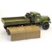 КрАЗ-214В Балластный тягач с тентом, зеленый 